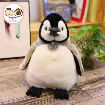 Moale Sălbatice Realiste Pinguin De Pluș, Jucării Umplute De Animale Papusa De Ziua De Nastere Cadouri De Craciun Pentru Copii Copil De Cameră Decor Canapea Pernă