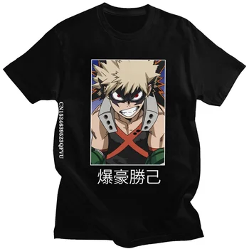 Katsuki Bakugo T Shirt Pentru Barbati Din Bumbac Eroul Meu Mediul Academic Manga Din Toate S-Ar Putea Anime Tee Streetwear Barbati Casual Tricou Haine