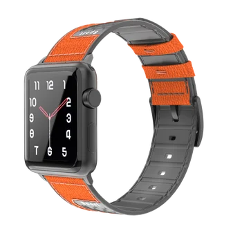 Silicon+Piele din fibra de carbon curea Pentru Apple watch band 44mm 40mm 42mm 38mm Piele watchband bratara Apple watch serie